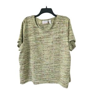 Alfred Dunner Women's Knit Sweater Top 2X Plus Embroidered Pullover Exellent